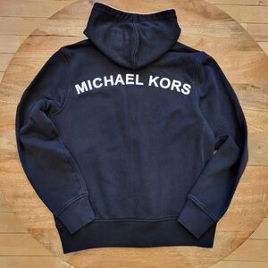 Michael Kors Black Hoodie with White Piping